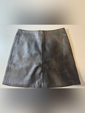 Rampage Black 100% Genuine Leather Mini Small Skirt size 3